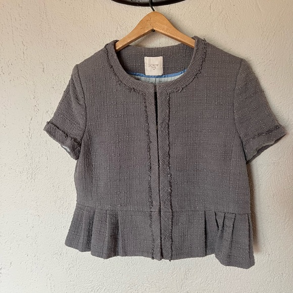 J.Crew Two Piece Suiting Cotton Boucle Tweed jacket and Pencil Skirt Suit - Picture 2 of 14